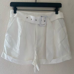 Belted trouser shorts